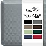 Kangaroo Original Standing Mat Kitchen Rug, Anti Fatigue Comfort Flooring, Phthalate Free, Commercial Grade Pads, Waterproof, Ergonomic Floor Pad for Office Stand Up Desk, 32x20, Gray
