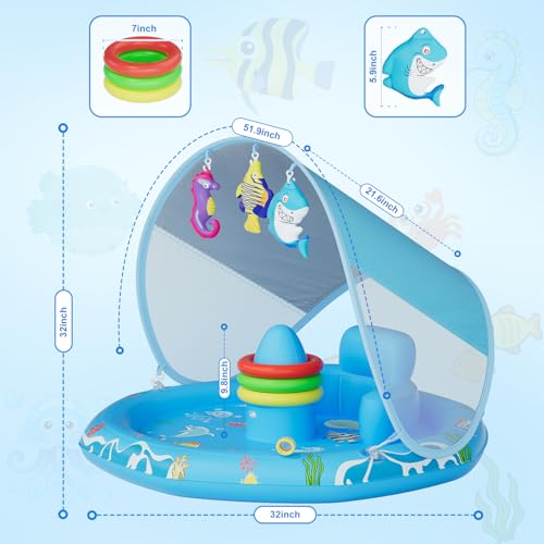 Verdenu Baby Splash Pad with Detachable UPF 50+ Canopy by Verdenu - Image 7