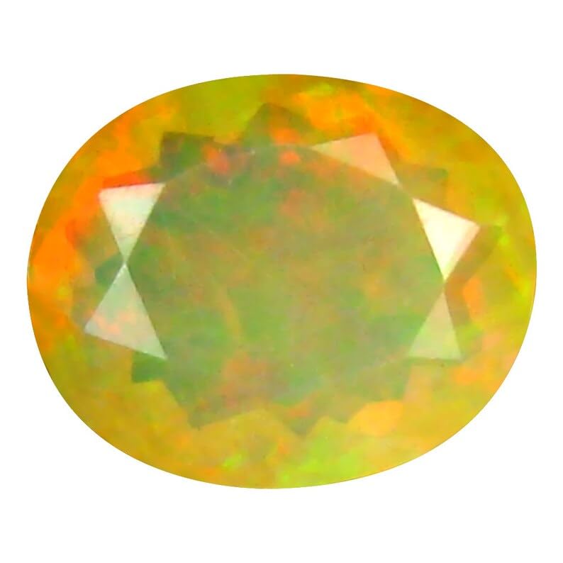 Opale arc-en-ciel éthiopienne naturelle 10x9mm multi-feu pour bijoux DIY