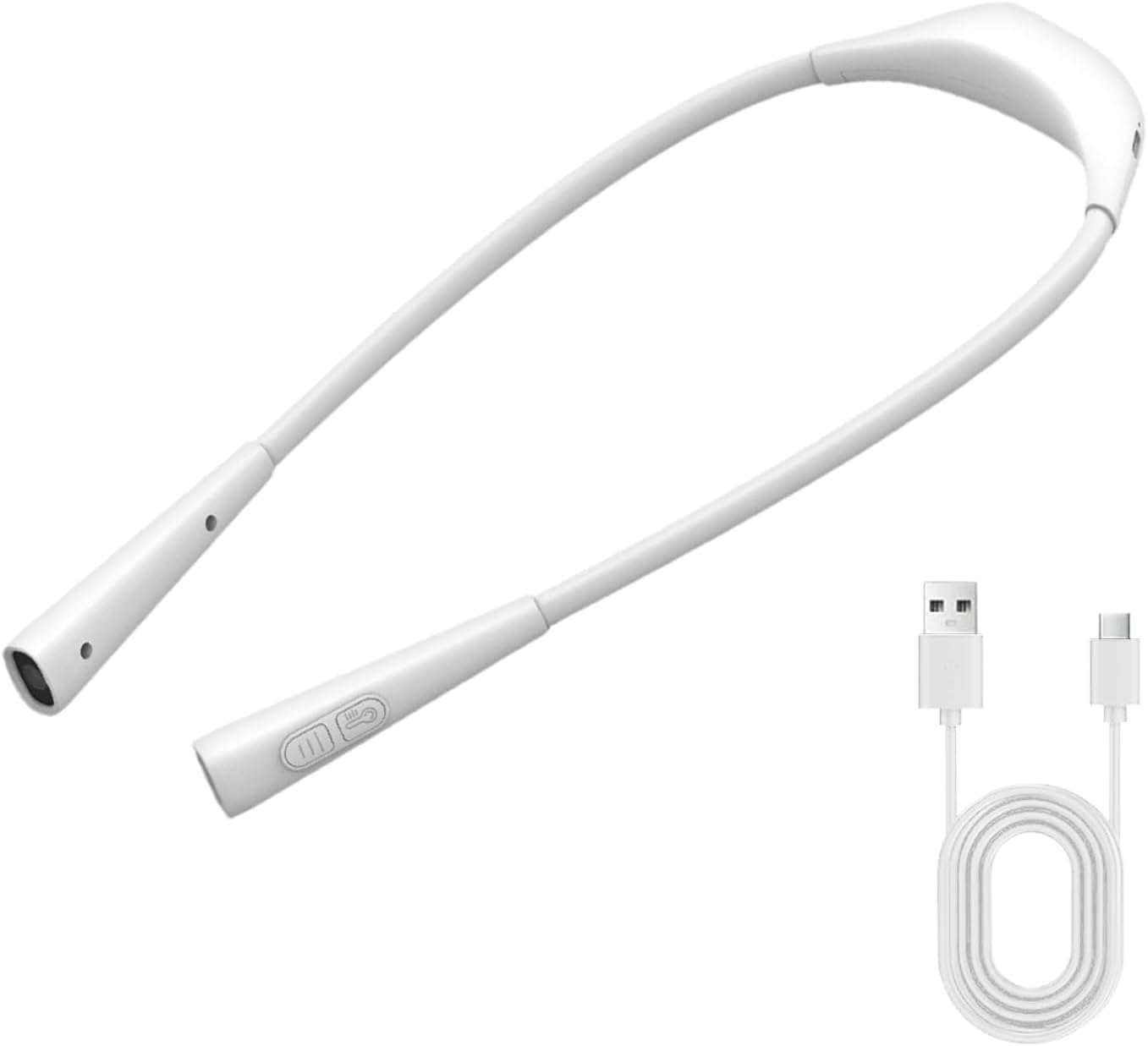 Portable Neck Reading Light, Flexible Bendable Book Lamp, USB Rechargeable with 80 Hour Battery, Lighting with Adjustable Brightness, Travel Study Lamp Comfortable Design, Crocheting Book Light