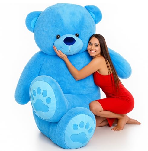Image of JAI SHREE Soft Plush Teddy Bear for Kids & Girls | Cute Hugable Stuffed Toy with Bow for Birthday, Anniversary & Valentine's Dayt (Blue, 2 Feet)
