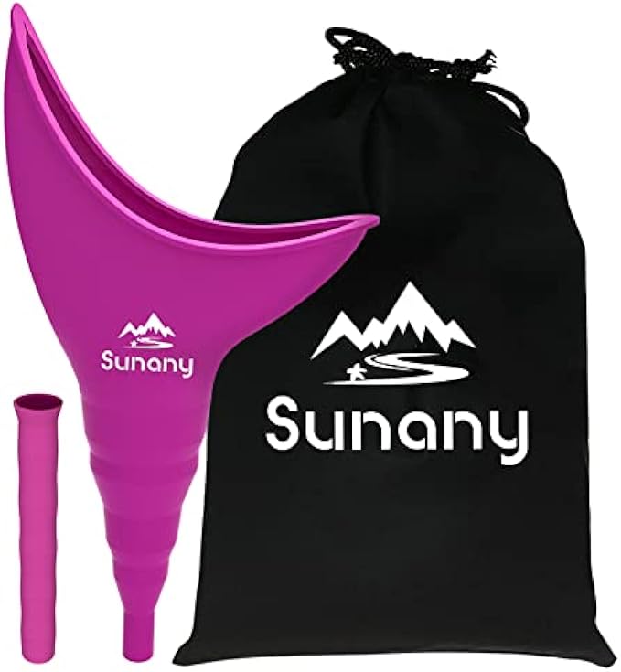 Female Urination Device,Reusable Silicone Female Urinal Foolproof Women Pee Funnel Allows Women to Pee Standing Up,Women's Urinal with Drawstring Bags is The Perfect Companion for Travel and Outdoor