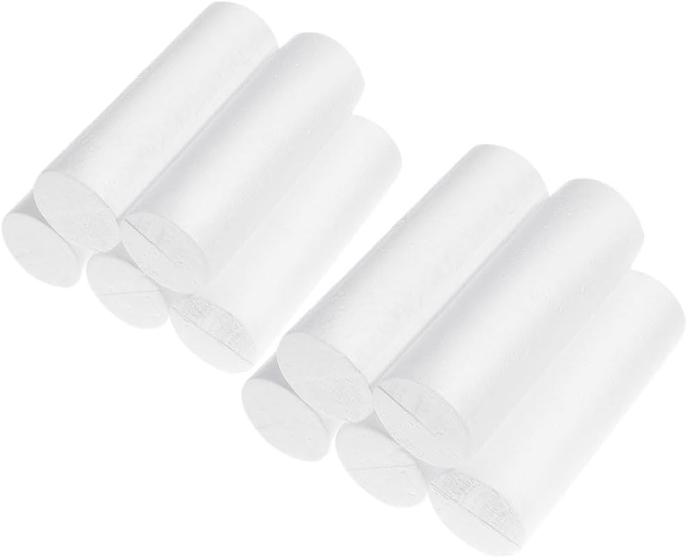KESYOO 10pcs Crafting Foam Tubes for DIY Cylinder Decor, White Foam Cylinders for Holiday, Party, and Table Centerpiece Decorations