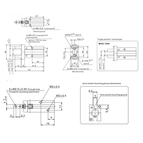 Air gripper 10mm parallèle à guidage fluide et précis - 7