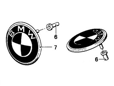 Amazon | BMW ビーエムダブリュー 純正 エンブレム 82mm 51148132375 