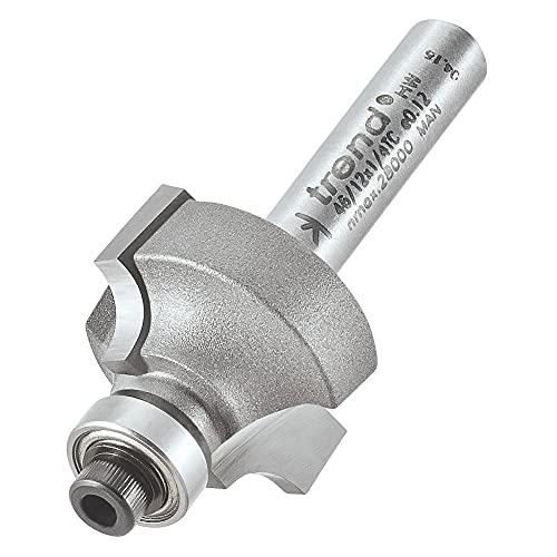 Trend Professional Bearing Guided Ovolo Router Cutter, 4.8mm Radius, 1/4 Inch Shank, 22mm Cut Diameter & 12.7mm Cut Length, Two Bearings, Tungsten Carbide Tipped, 46/12X1/4TC