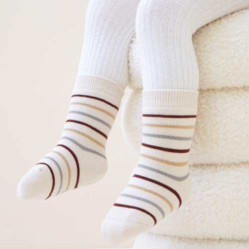 Belsmi Thick Baby Socks Kids Ankle Toddler Crew Socks with Grips Long Tube Stocking Warm Cotton Winter Socks2