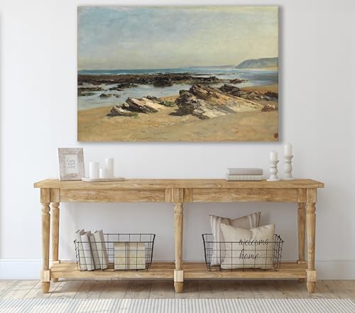 Tableau rochers et océan 40x60cm pour habiller un mur vide - 5
