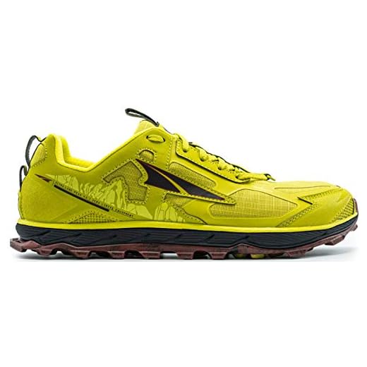 ALTRA Men's AL0A4PE5 Lone Peak 4.5 Trail Running Shoe, Lime/Red - 8 M US