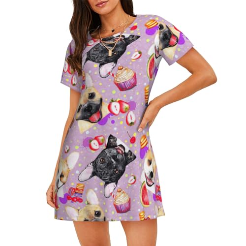 Robe de détente motif bouledogue pour vos week-ends cocooning et vacances d'été