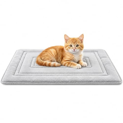 FITBASE 24"×16" 100% Waterproof Memory Foam Non-Slip Cat Bed Cat Mat