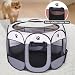 Hojalis Pet Playpen, Portable Dog Cat Playpen with Storage Bag, Foldable Indoor Outdoor Pet Fence Breathable Mesh, Kennel Soft Cage Fabric Pet Tent for Puppy Kitten Rabbit Hamster Guinea Pig (Grey) Hojalis Pet Playpen, Portable Dog Cat Playpen with Storage Bag, Foldable Indoor Outdoor Pet Fence Breathable Mesh, Kennel Soft Cage Fabric Pet Tent for Puppy Kitten Rabbit Hamster Guinea Pig (Grey)