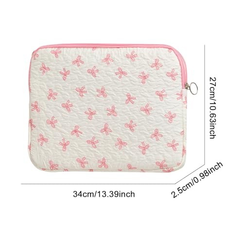 Funda para Laptop 13 Pulgadas con Diseño de Moño Rosada miniatura 5