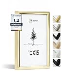 bilderrahmen gold 10x15 【 FRAME A MOMENT 】 »Metal« Bilderrahmen für Wanddeko Wohnzimmer ist optimal für eine Collage, als Fotorahmen 10 x 15, für ein Zertifikat oder Urkunde, für alle Bilder mit Rahmen 10 x 15. Die passgenaue Maße ist garantiert und kommt schön zur Gestaltung.