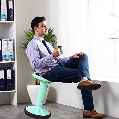 Image of Giantex Wobble Stools for Classroom Seating, Wiggle Stool with Adjustable Height, 24 Inch Active Learning Stool, Sitting Balance Chair for School, Office Stand Up, Flexible Seating Wobble Chair(Green)