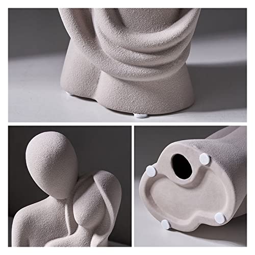 Statue de penseur en résine finition céramique pour salon - 2