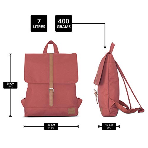 Johnny Urban Mochila Mujer Rojo Marrón - Mia - Elegante Bolsos Mujer para Estudiantes & Tiempo Libre - Mochila Pequeña - Compartimento para Portátil - Impermeable