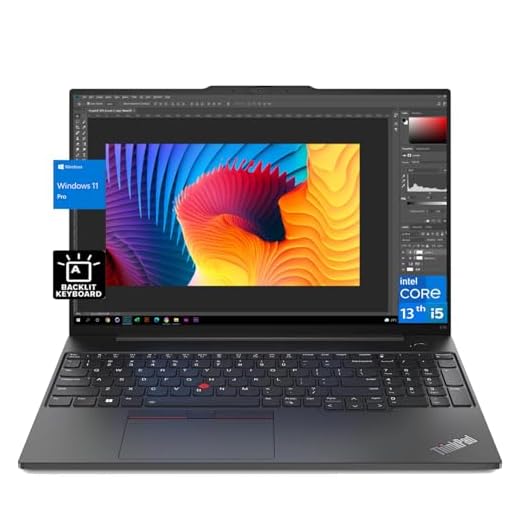 Lenovo ThinkPad E16 Business Laptop, 16" FHD+ Display, Intel Core i5-13420H (Beat Ryzen 5 7530U), 40GB RAM, 1TB SSD, Backlit Keyboard, Wi-Fi 6, Windows 11 Pro, Black