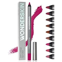 Wonderskin Lipliner Pencil - 360 Contour Lipliner, Long Lasting, Sharpenable, Waterproof and Transfer-Proof Nude Lip Liner Pencil (Ruby)