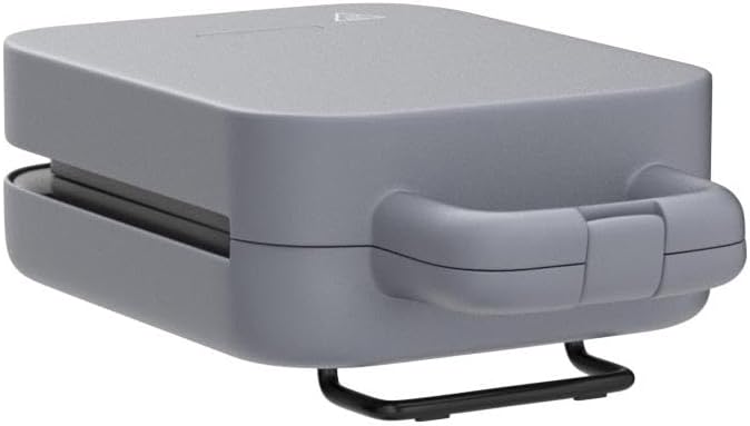 Waffle Maker Mini, Sandwich with Removable Plates, Belgian Small Breakfast, Donut Maker, 3-in-1 Non-Stick, Compact Design, Keto Chaffles, Grilled Cheese, Paninis, Gray 600W, 8.15 x 5 x 3.6 inches