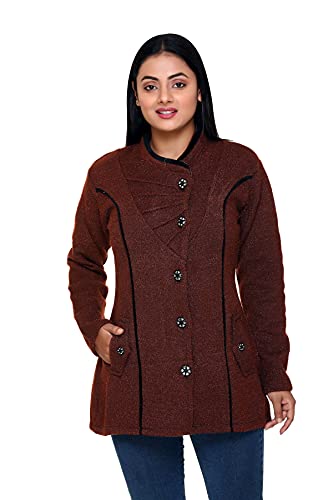 Image of Women Winter WEAR Full Sleeve Woolen Long Cardigan for Women Girls