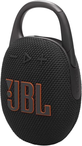 JBL Clip 5 - Ultra-PortaJBL Clip 5 - Ultra-Portable, Waterproof & Dustproof Bluetooth Speaker, Big Pro Sound with Punchy bass, Integrated Carabiner, Up to 12 Hours of Play, (Black) (Renewed)