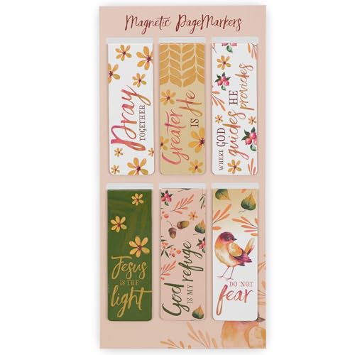 Christian Art Gifts Magnetic Bookmark Set: Scripture Favorites