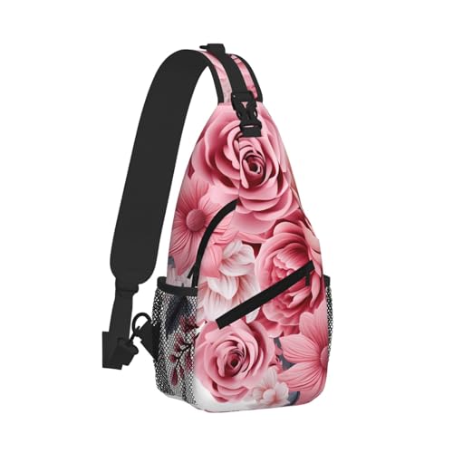 Mochila bandolera cruzada unisex estilo floral miniatura 2