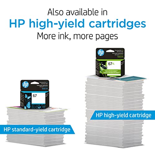 Original HP 67 Black/Tri-color Ink Cartridges (2-pack) | Works with HP DeskJet 1255, 2700, 4100 Series, HP ENVY 6000, 6400 Series | Eligible for Instant Ink | 3YP29AN