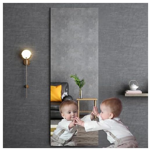 Cosrogo Wandspiegel Selbstklebend (40 x 120cm Einzelstück) Spiegelfolie Wandspiegel Klebespiegel,DIY Türspiegel Ganzkörperspiegel Acryl 2mm Dicke,für Schlafzimmer Wohnzimmer Kinderzimmer Schrank