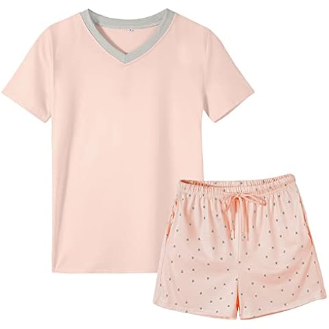 Irdcomps Pijama Mujer Corto Verano de Algodon Conjuntos de Pijama Cover