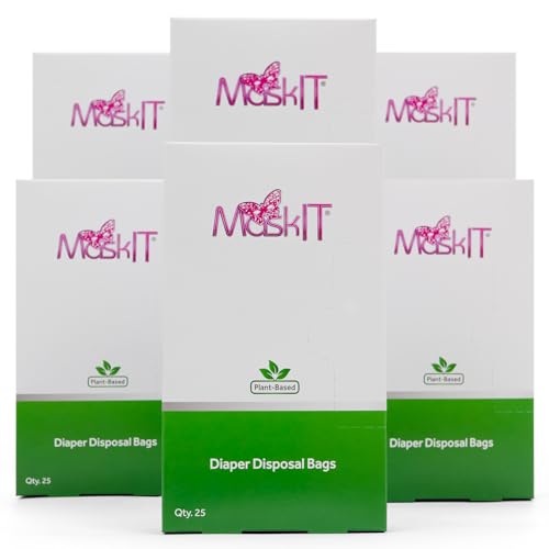 Image of MaskIT Diaper Disposal Bags | Eliminate Odor With Our Patented Odor Blocking Diaper Disposal Bags | Fits All Baby Diapers and Most Adult Diaper Sizes | Plant-Based, Made in the USA, Woman Owned