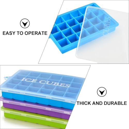 Set de 3 moldes para cubitos de hielo de silicona con tapa miniatura 7