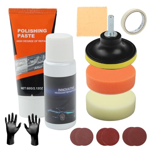 Headlight Restoration Kit with Polishing Paste