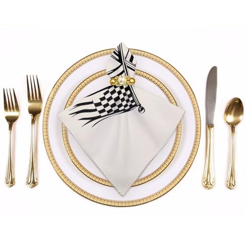 Servilletas de tela suaves de cocina, reutilizables y lavables con diseño de carreras 4