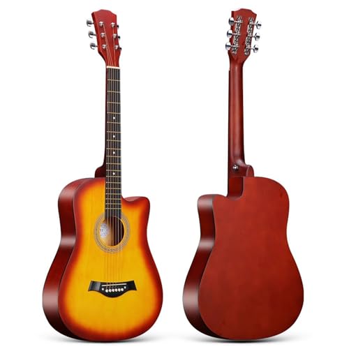 SHARPDO 38 Inch Acoustic Guitar Classical Guitar With 6 Strings Gig Bag Tuner Picks Strap Beginner Acoustic Guitar Starter Kit for Beginners for Adults Students