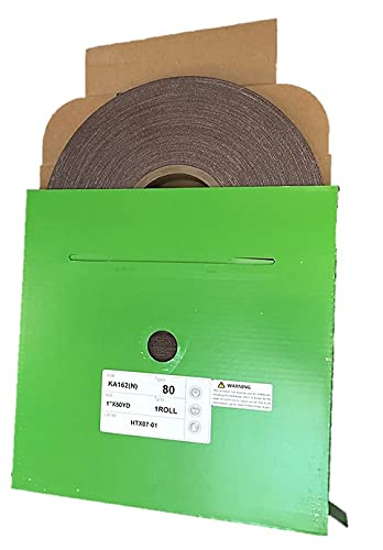 Miniatura 2 de Rollo de lijado de 1" x 50YD, AO, J-wt respaldo de tela de algodón (P80)