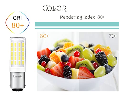 Lamsky LC059-CW Ba15D Led Bulb,5W Daylight White 6000K,Ac110V/120V/220V,Double Bayonet Base Bulb,54X4014Smd Leds 500Lm,45W/50W Halogen Replacement,Not Dimmable 2-Pack thumb #3