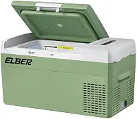 Geladeira Portátil Elber Green 20 Litros Verde 12v 24v - Caminhão Camping Motorhome