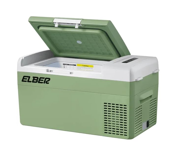 Geladeira Portátil Elber Green 20 Litros Verde 12v 24v - Caminhão Camping Motorhome