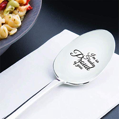 Boston Creative Company I'm So Freaking' Proud Of You Engraved Spoon Graduation Gift College Graduation Support Inspiration #TOP5