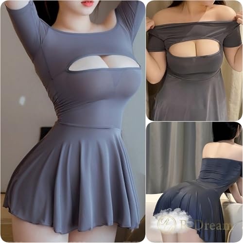 [R-Dream] 大きいサイズ コスプレ セクシー ランジェリー ボディコン ミニ ワンピ ワンピース タイト ぽっちゃり キャバドレス OL 秘書 コスチューム 衣装 露出 過激 エロ エッチ - 画像4