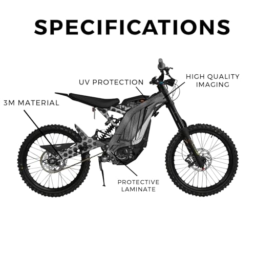 Image of Glossy Glitter Surron Light Bee Graphics Kit Wrap - Hex Mono - Sur-Ron Skin - Premium 3M Vinyl Protective Wrap Decal Cover - Easy to Apply | Crafted in The USA by MightySkins