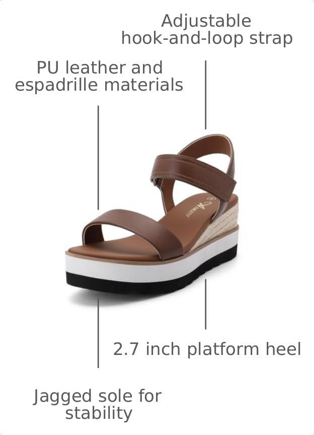 Image of Athlefit Women's Platform Ankle Strap Sandals