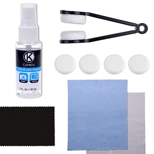 Cleaning Kit for Eyeglasses/Sunglasses - Lens Cleaning Tool with 2 Sets of Spare Pads, Lens Cleaning Spray Bottle, 3 Microfiber Cloths - Quick and Easy to Use - Immaculate Results
