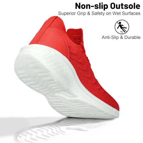Image of Pujcs Womens Walking Running Shoes Slip-on Breathable Mesh Tennis Sneakers