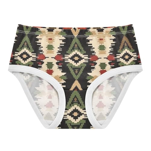 Bohemian Geometric Tribal Pattern 1-piecing Hip Design Panties Briefs Underwear for Girls in Sizes 2T,3T, 4T, 5T, 6Y and 8Y