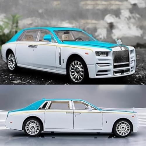Image of Rolls Royce Phantom Model Car 1:32 Scale Exclusive Metal Car Pull Back Die-cast Car Toy car with Openable Doors & Light Music Boys Toys for Kids (Rolls Royce Blue 1:32)