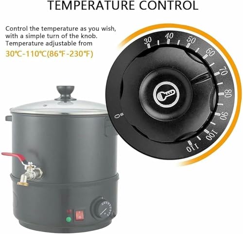 Fondeur de cire électrique 10L performant doté d'un bec verseur chauffant