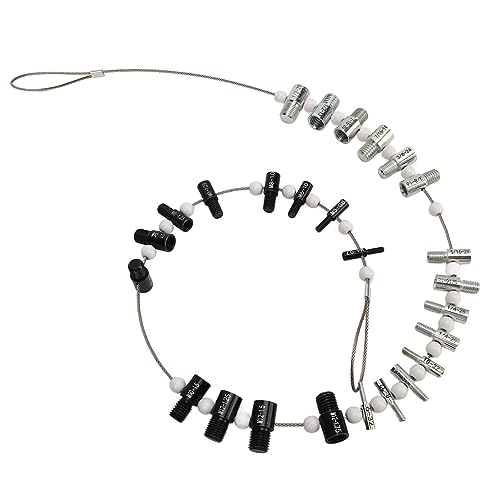 ナット ボルト スレッド チェッカー メートル インチ サイズ識別子 26 個セット ワークショップ ガレージ